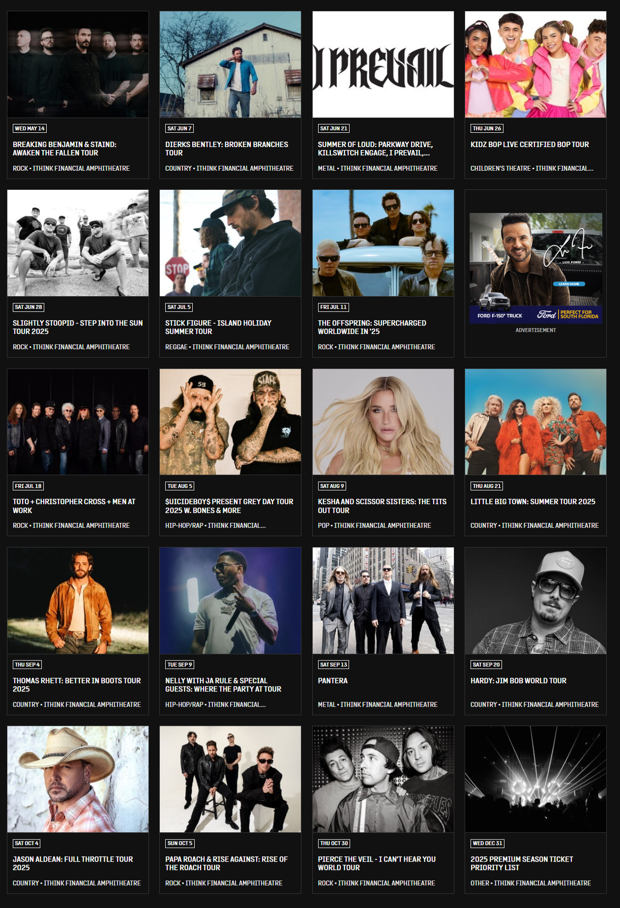 iTHINK Financial Amphitheatre - 2025 show schedule & venue information iTHINK Financial Amphitheatre - 2025 show schedule & venue information