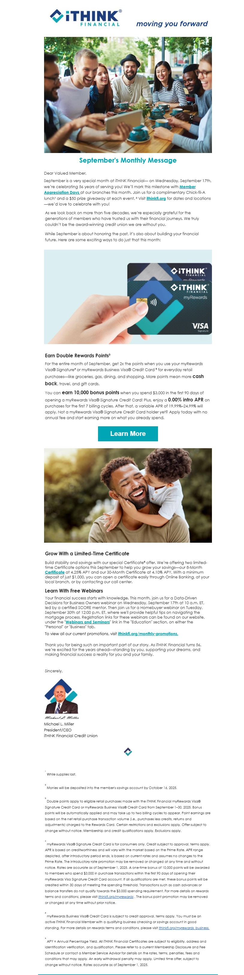  Monthly Message from iTHINK Financial’s CEO 