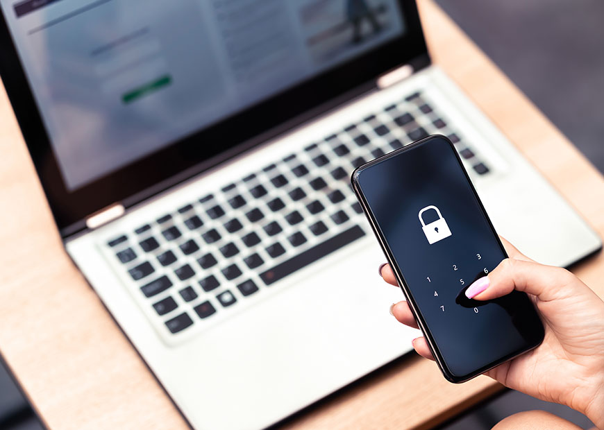 AccountFraud_GeneralHero image of phone with lock screen