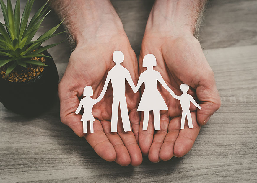 image of paper cutouts of family