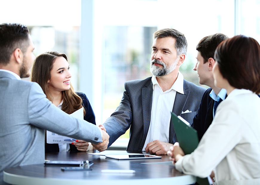image of group of 5 business people